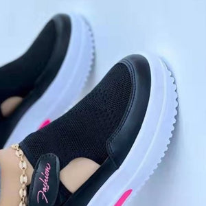 Round Toe Platform Sneakers Trendsi