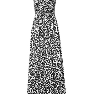 Leopard Sweetheart Neck Cami Dress Trendsi