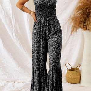 Floral Spaghetti Strap Wide Leg Jumpsuit Trendsi