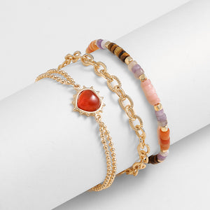 Heart Triple-Layered Bracelet Trendsi