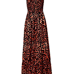 Leopard Sweetheart Neck Cami Dress Trendsi