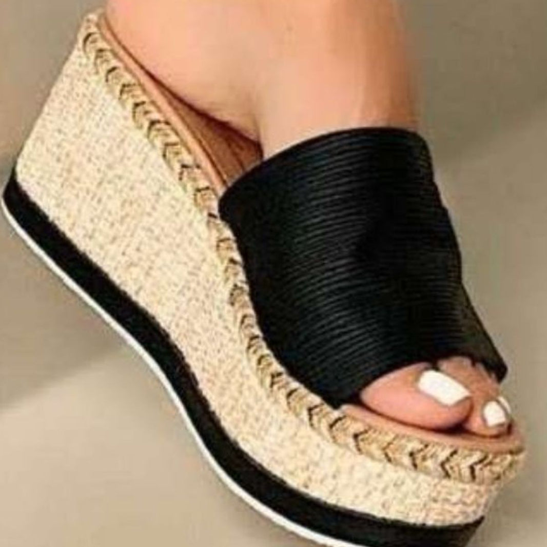 PU Leather Open Toe Sandals Trendsi