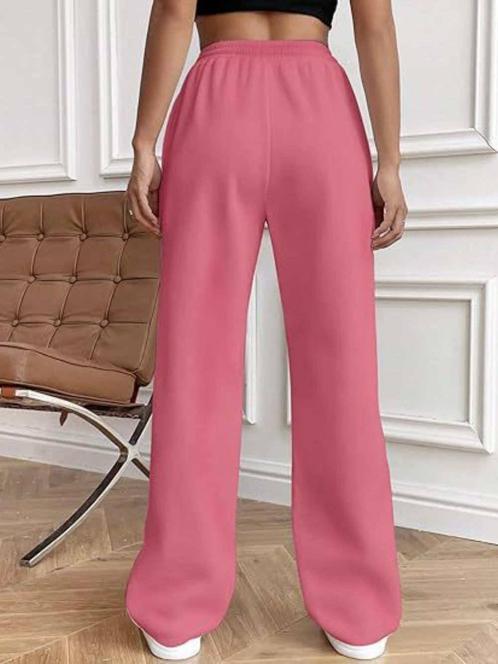 Drawstring Wide Leg Pants with Pockets Trendsi