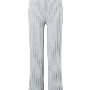 Ribbed Mock Neck Long Sleeve Top and Pants Set Trendsi