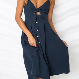 Cutout Smocked Sweetheart Neck Cami Dress Trendsi