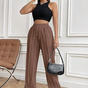 Drawstring Wide Leg Pants with Pockets Trendsi