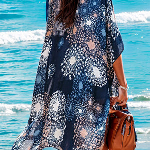 Printed Open Front Cover-Up Trendsi