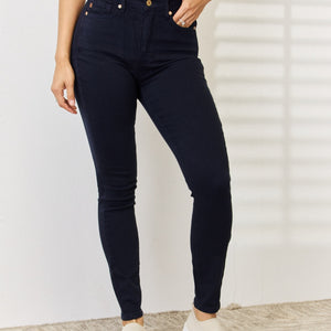 Judy Blue Full Size Garment Dyed Tummy Control Skinny Jeans Trendsi