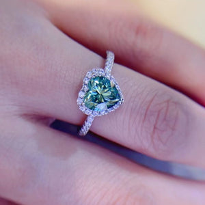 1-Carat Moissanite Heart Ring Trendsi