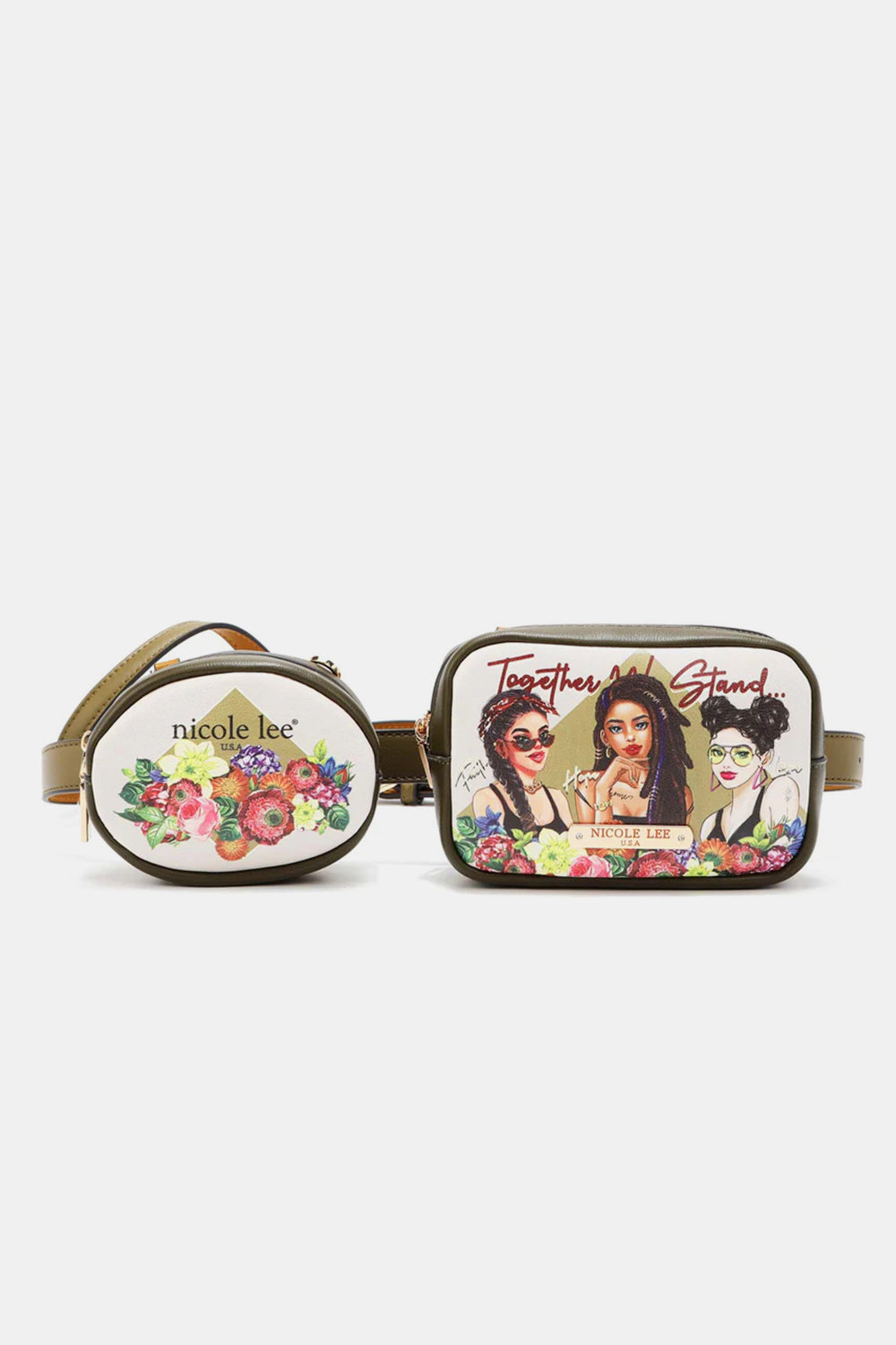 Nicole Lee USA Double Pouch Fanny Pack Trendsi