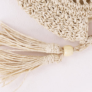 Tassel Straw Braided Strap Shoulder Bag Trendsi