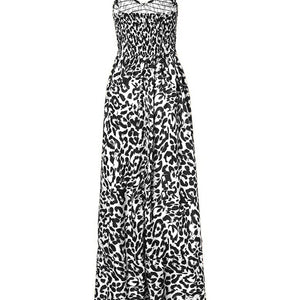 Leopard Sweetheart Neck Cami Dress Trendsi