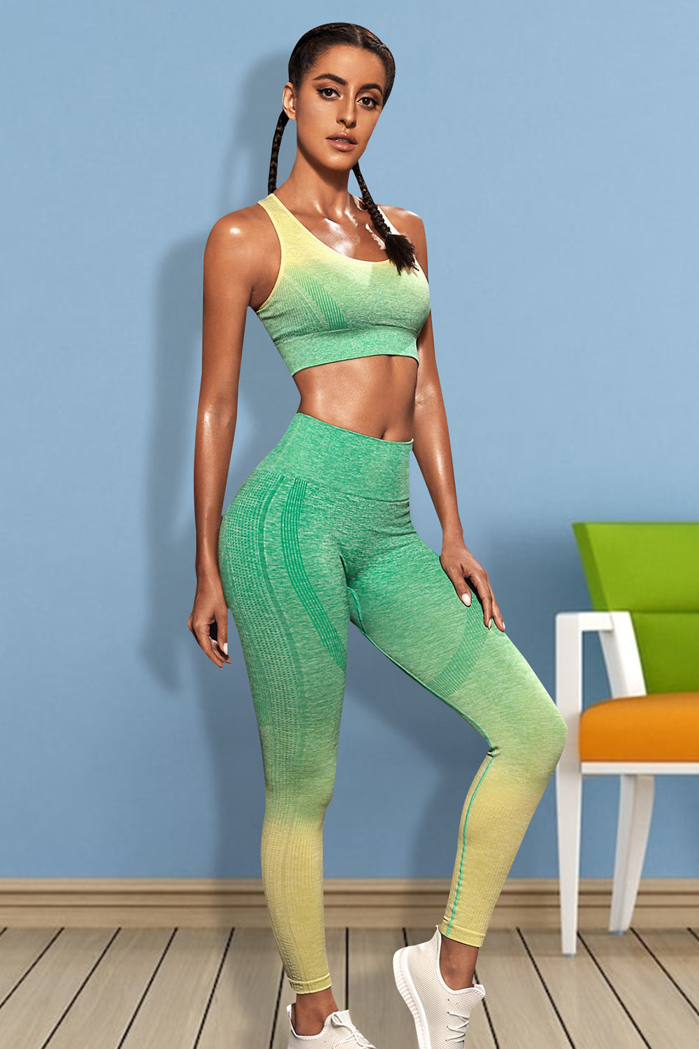 Gradient Sports Tank and Leggings Set Trendsi