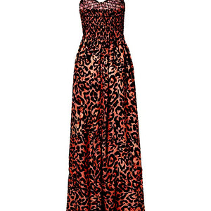 Leopard Sweetheart Neck Cami Dress Trendsi