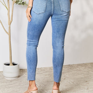 BAYEAS Raw Hem Skinny Jeans Trendsi