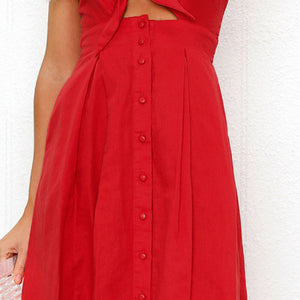 Cutout Smocked Sweetheart Neck Cami Dress Trendsi