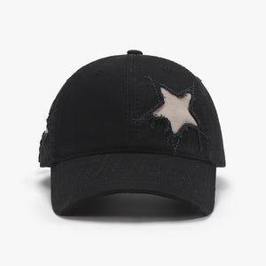 Adjustable Star Raw Hem Cap Trendsi