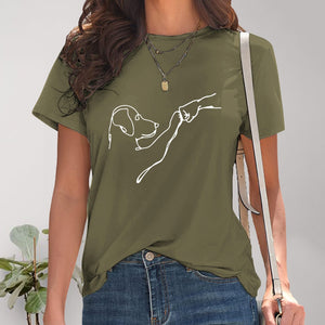 Dog Graphic Round Neck T-Shirt Trendsi