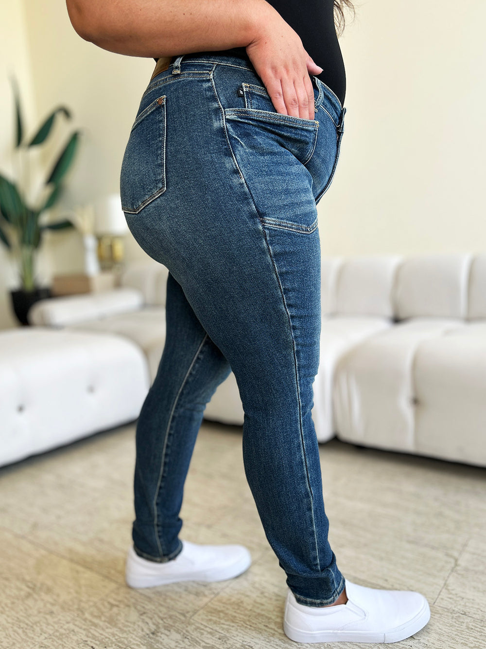 Judy Blue Full Size High Waist Skinny Jeans Trendsi