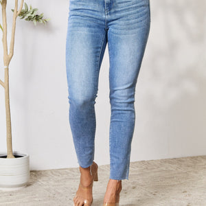 BAYEAS Raw Hem Skinny Jeans Trendsi