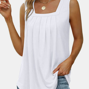 Ruched Square Neck Tank Trendsi