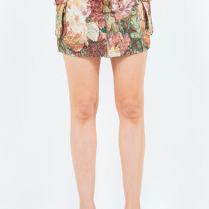 American Bazi Jacquard Weave Cargo Pocket Skirt Trendsi