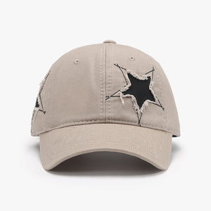 Adjustable Star Raw Hem Cap Trendsi