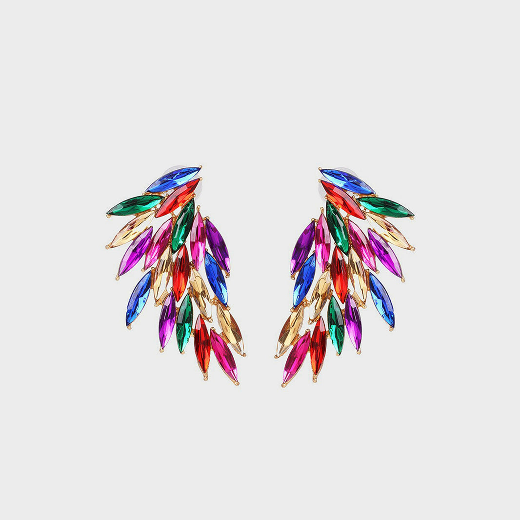 Alloy Acrylic Wing Earrings Trendsi