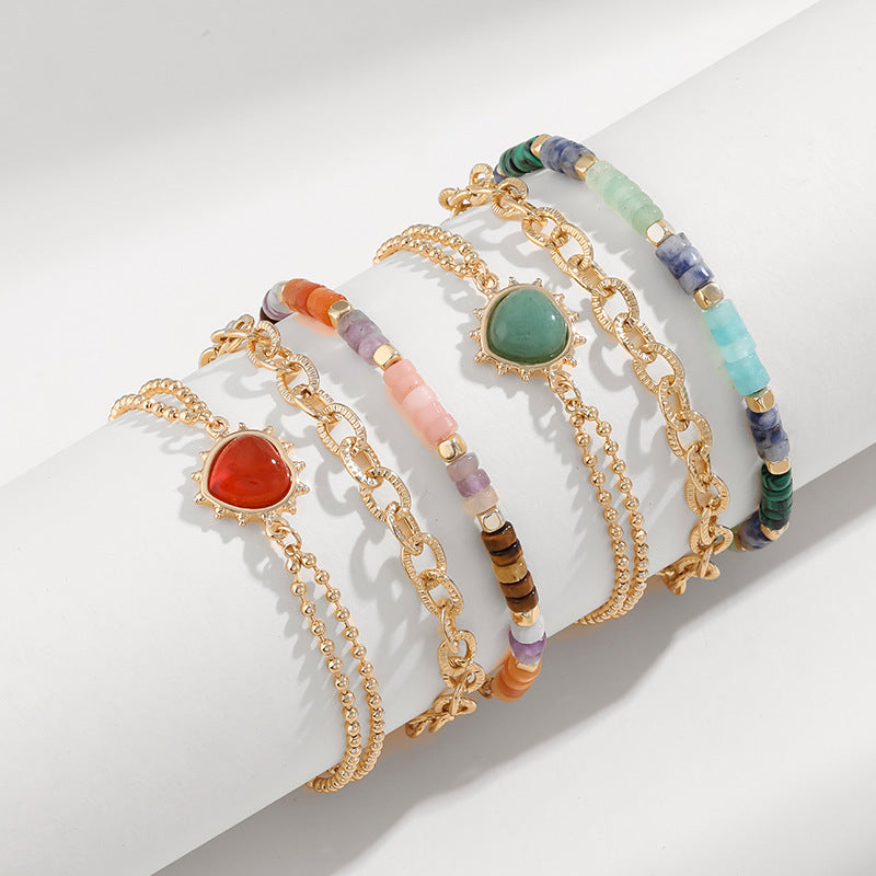 Heart Triple-Layered Bracelet Trendsi