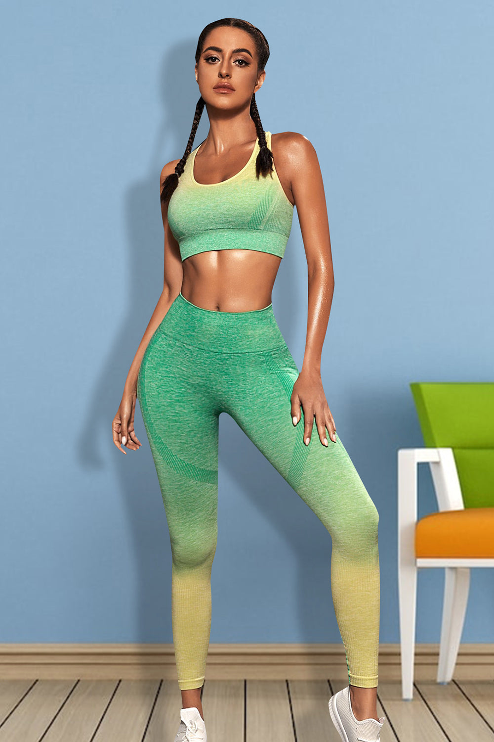 Gradient Sports Tank and Leggings Set Trendsi