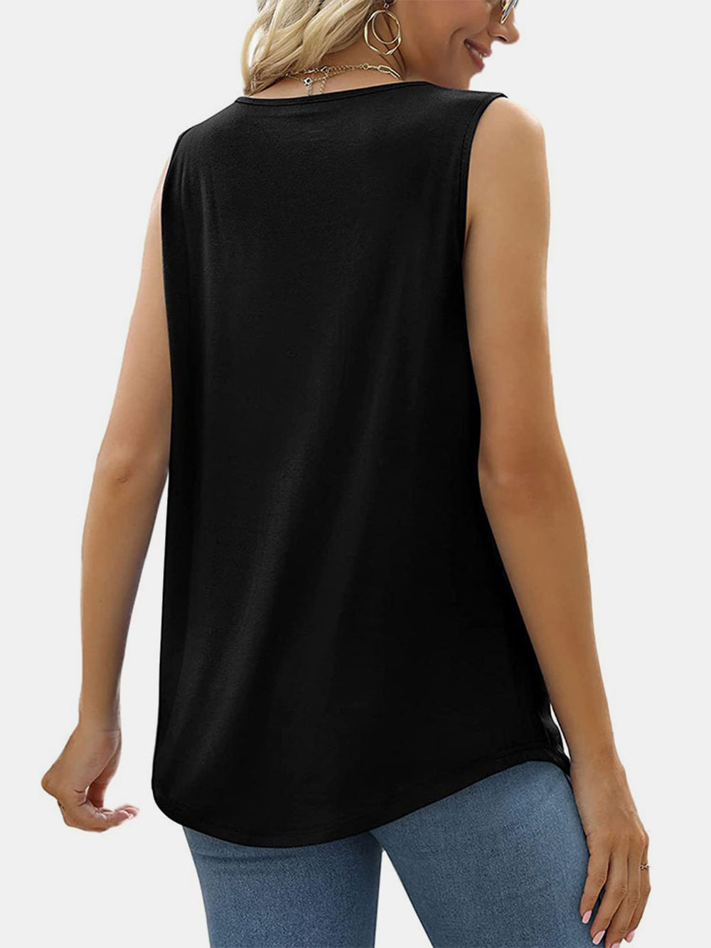 Ruched Square Neck Tank Trendsi