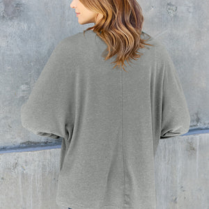 Double Take Full Size Round Neck Long Sleeve T-Shirt Trendsi