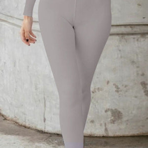 Mock Neck Long Sleeve Top and High Waist Pants Set Trendsi