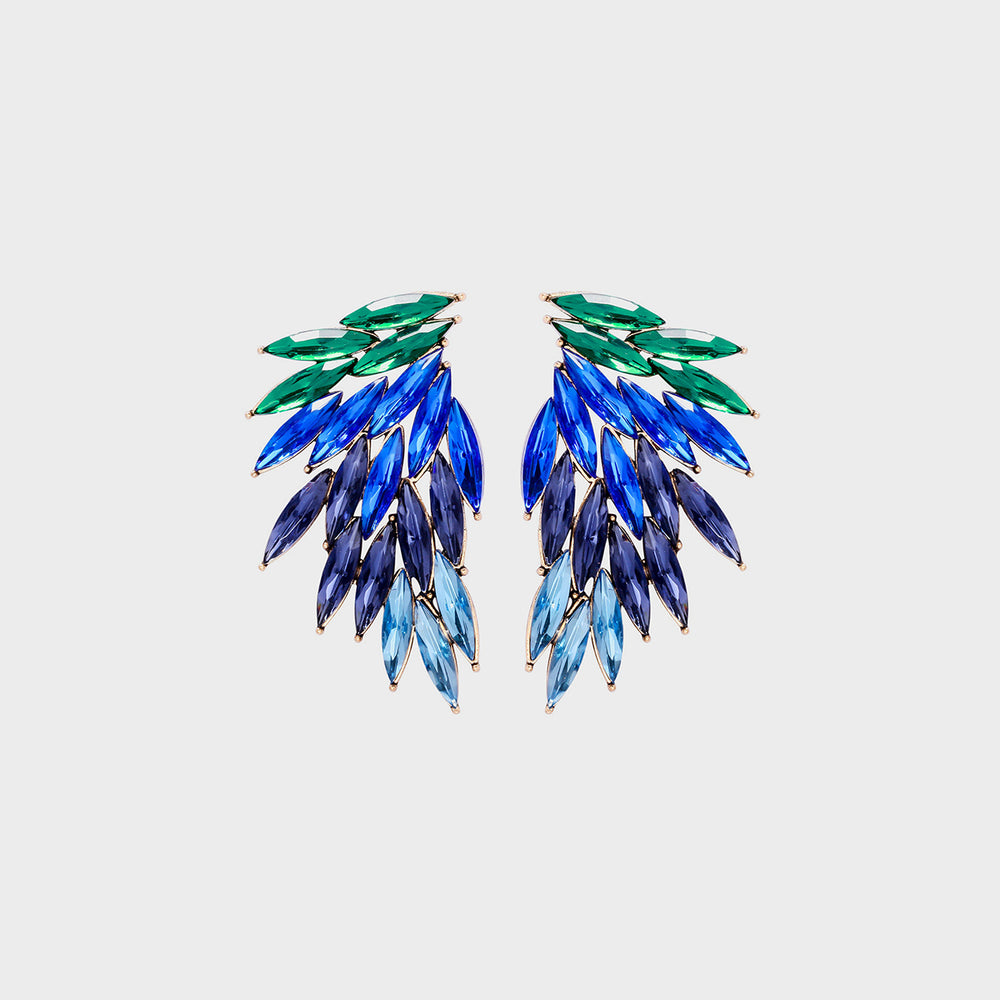 Alloy Acrylic Wing Earrings Trendsi