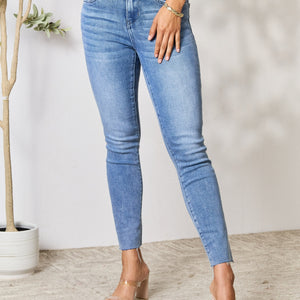 BAYEAS Raw Hem Skinny Jeans Trendsi