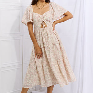 HEYSON Let It Grow Full Size Floral Tiered Ruffle Midi Dress Trendsi