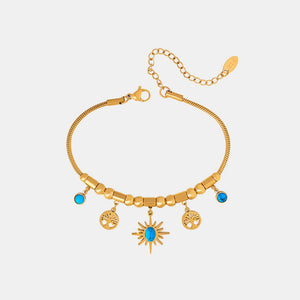 Gold-Plated Titanium Steel Charm Bracelet Trendsi