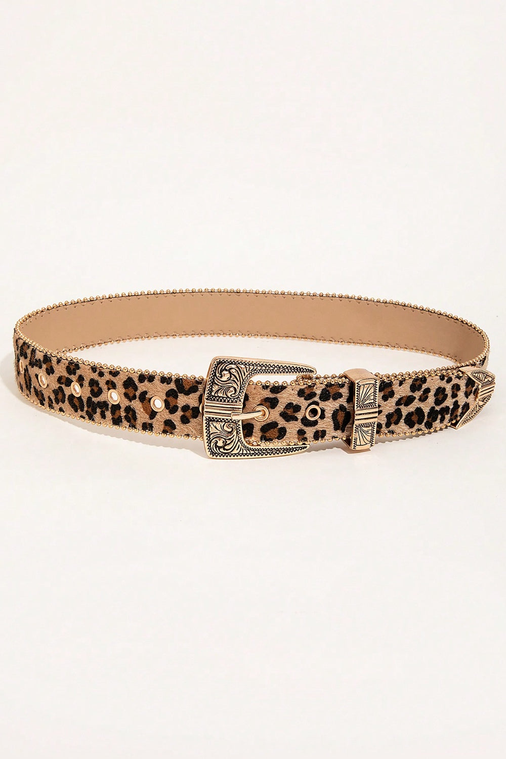 Leopard PU Leather Belt Trendsi