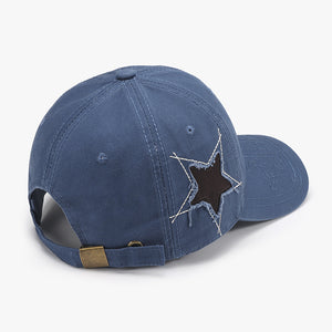 Adjustable Star Raw Hem Cap Trendsi