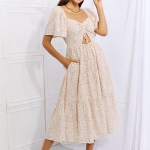 HEYSON Let It Grow Full Size Floral Tiered Ruffle Midi Dress Trendsi