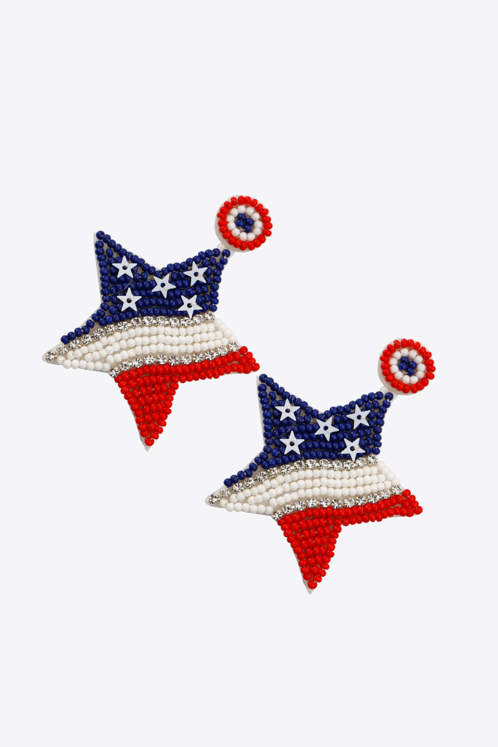 US Flag Beaded Star Earrings Trendsi