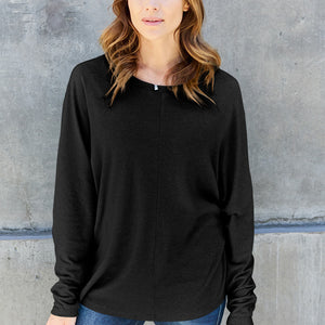 Double Take Full Size Round Neck Long Sleeve T-Shirt Trendsi