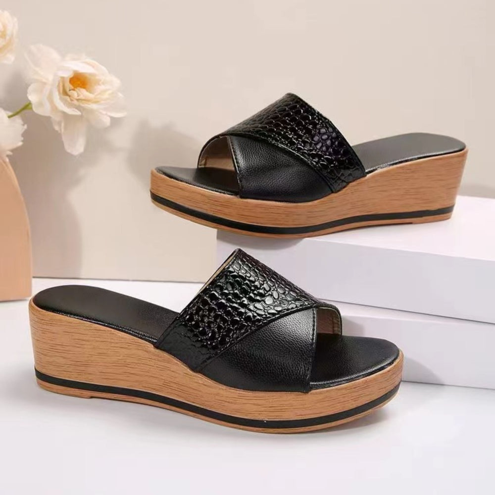 PU Leather Open Toe Sandals Trendsi