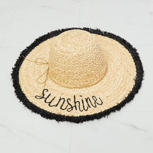 Fame Sunshine Straw Fringe Hat Trendsi