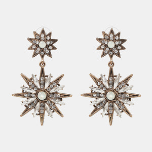 Zinc Alloy Star Shape Dangle Earrings Trendsi