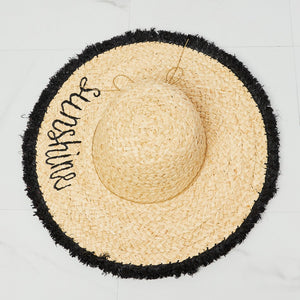 Fame Sunshine Straw Fringe Hat Trendsi