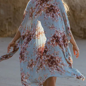 Printed Open Front Cover-Up Trendsi