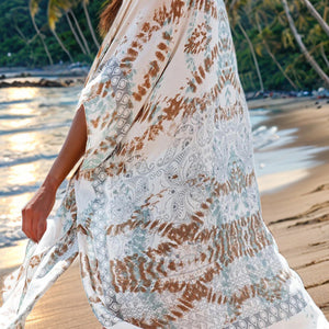 Printed Open Front Cover-Up Trendsi