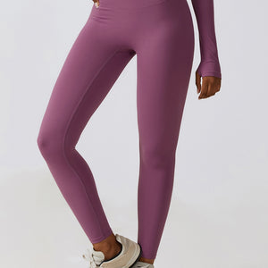 Wide Waistband High Waist Sports Pants Trendsi