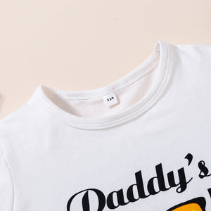 Kids DADDY'S COOL BUDDY Graphic Tee and Printed Shorts Set Trendsi